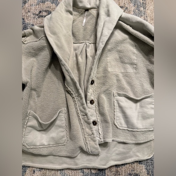 Free People Cream Oversized Jacket - Picture 3 of 6